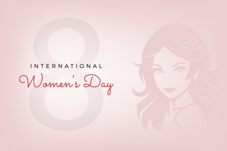 Woman's Day Paper style Banner to Celebrate International Woman's Dayのイラスト素材