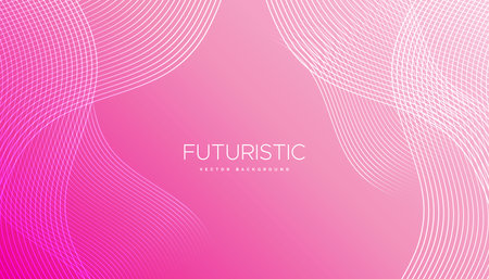 Futuristic Abstract background. Glowing lines banner.のイラスト素材