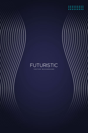 Futuristic Abstract background. Glowing lines banner.のイラスト素材