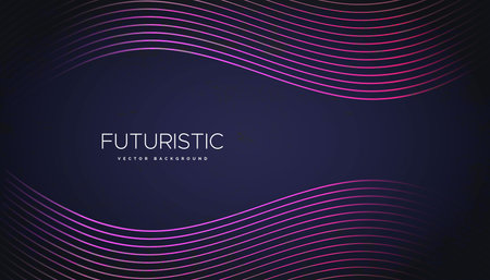 Futuristic Abstract background. Glowing lines banner.のイラスト素材