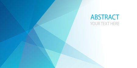 Abstract geometric background with blue triangles. Vector illustration for your design.のイラスト素材