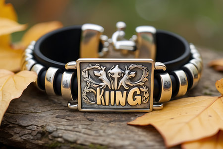 Wedding bracelet with the image of the king of the forestの素材