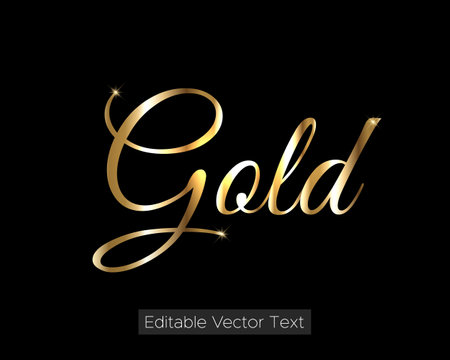 Gold gold calligraphic luxury text Calligraphy design vector illustrationのイラスト素材