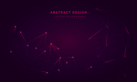 Geometric abstract background with connected line and dots. Graphic concept for your designのイラスト素材