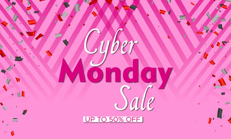 Mardi Gras sale banner with confetti. Vector illustration.のイラスト素材