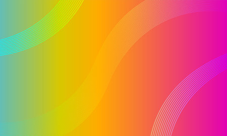 abstract background with wavy lines in rainbow colors - vector illustrationのイラスト素材