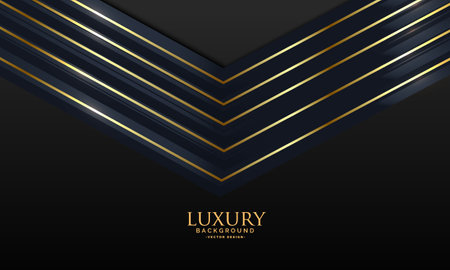 Luxury black background with golden lines. Vector illustration eps10のイラスト素材