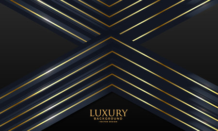 Luxury geometric background with golden lines. Premium quality graphic design element.のイラスト素材