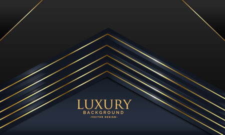 Luxury premium black background with golden lines. Graphic design elementのイラスト素材