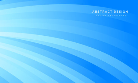 Abstract blue background with wavy lines. Vector illustration for your designのイラスト素材