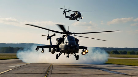 Ukrainian Air Force Sikorsky Sikorsky S-70 at the International Aviation and Space Salon.の素材