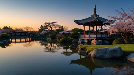 Beautiful Daigoji temple at sunset in Kyoto, Japan.の素材