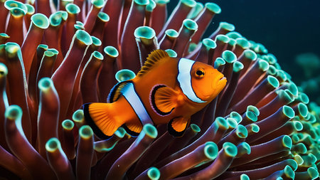 Clown anemonefish (Amphiprion bicinctus)の素材