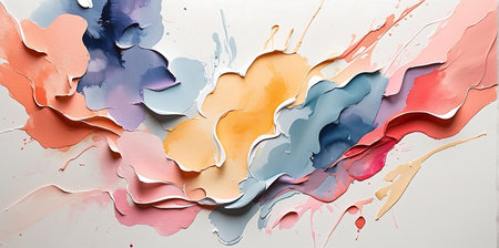 Excavator working on the construction site. Watercolor illustration.の素材