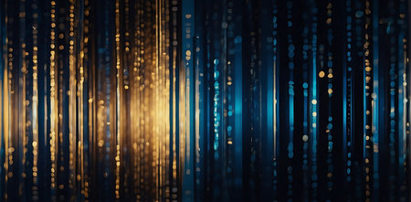 Abstract background with lines and bokeh. 3d rendering.の素材