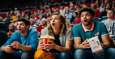 Flamingo wearing a straw hat and sunglasses on a tropical backgroundの素材