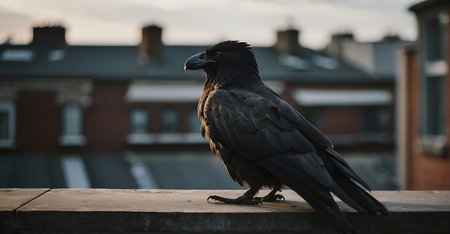 Fantasy landscape with a boy on the edge of the cliff.の素材