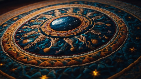 Ornament on the walls of the mosque in Istanbul, Turkeyの素材