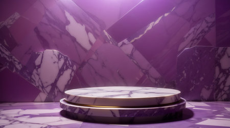 Abstract scene podium mock up. Award ceremony concept. 3d renderの素材