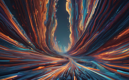 abstract fractal background a computer-generated 2D illustration, textureの素材