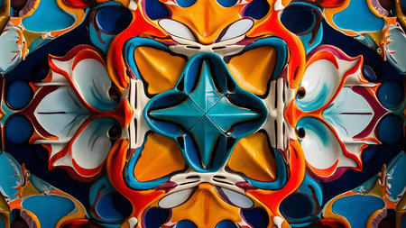 Kaleidoscope of color with beautiful ornamental - Thorough background summary - seamlessの素材