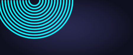 Abstract blue circle lines on dark blue background. Vector illustration for your designのイラスト素材