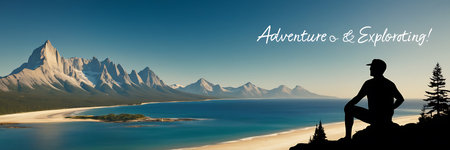 Beautiful panoramic landscape of Patagonia, Argentina.の素材