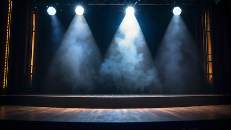 Stage Spotlight with Light Effect and Smoke, Stage Spotlight with Light Effectsの素材