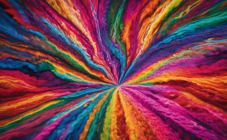 abstract rainbow background texture close up of colorful pattern on the fabricの素材