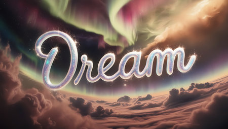 \The word \"\"Oriental\"\" against aurora borealis in the night sky\""の素材