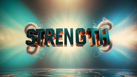 Stretching text against blue background with vignette over waterの素材