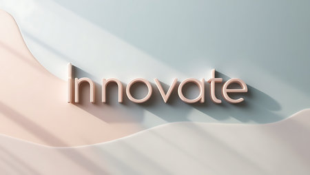 Innovate 3d word on white background. 3D renderingの素材