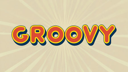 Growth text with sunburst rays in retro style. Vector illustration.の素材