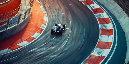 Unidentified driver racing on Formula One Malaysia Grand Prix at Sepang International Circuit.の素材