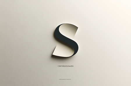 Alphabet letter S. Elegant font. 3D renderingの素材