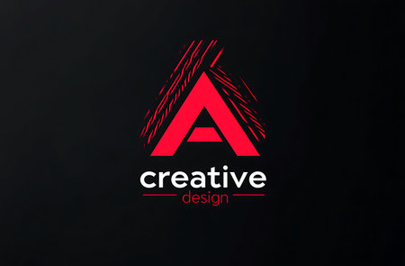Creative letter A logo template. Corporate identity element. Vector illustrationの素材