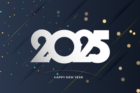 Happy new year 2023 text design. Greeting card.のイラスト素材