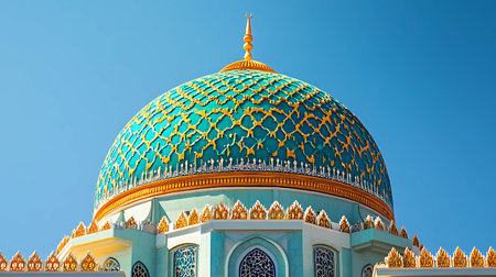 Dome of the mosque, Abu Dhabi, United Arab Emirates.の素材