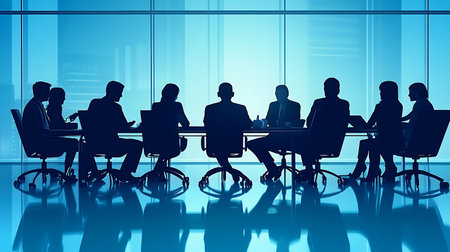 Group of business people in meeting room. Teamwork concept. 3D renderingの素材