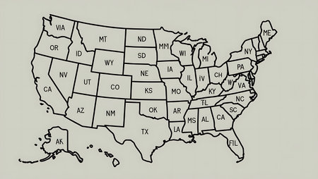 United States of America map on white background. Vector illustration. Eps 10の素材