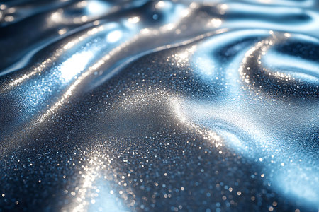 Abstract blue background with glitter. 3d rendering, 3d illustration.の素材
