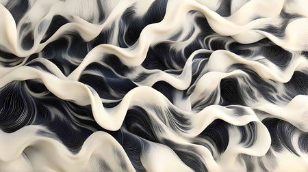 Abstract wavy background. 3d rendering, 3d illustration.の素材