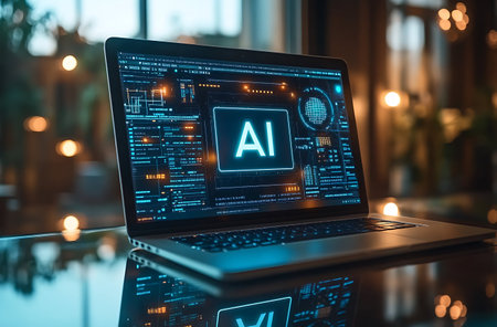 Close up of laptop with programming language on screen. Programming and coding conceptの素材