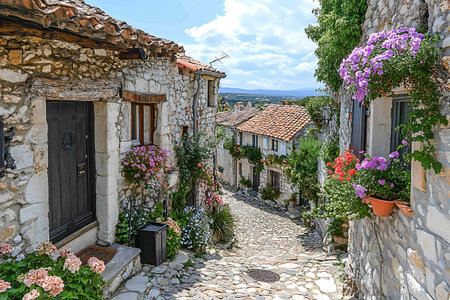 Alleyway. Acerenza. Basilicata. Italy.の素材