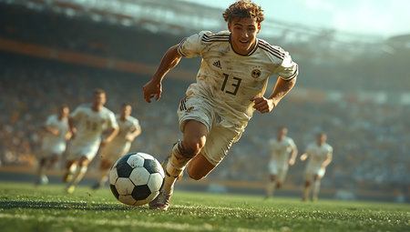 Player of Olympique Marseille in action during the UEFA Champions League game between Olympique Marseille and Olympique Marseille at Toumba Stadiumの素材