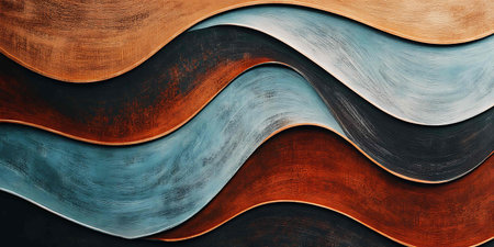 Colorful wooden background. 3d rendering, 3d illustration.の素材