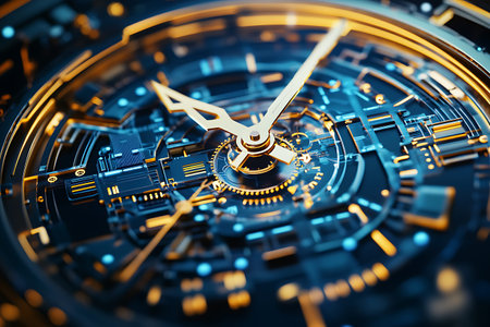 Mechanical watch, close up. Time concept. 3D renderingの素材