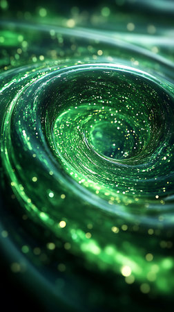 Glowing lines in space, computer generated abstract background, 3D renderingの素材