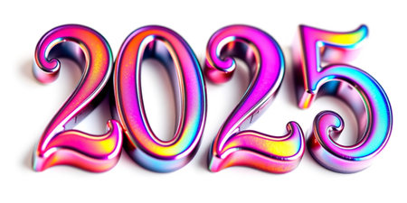 Happy New Year 2015. 3D illustration. Colorful background.の写真素材