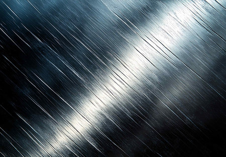 Metal background or texture of brushed steel plate with reflections Iron plate and shinyの素材
